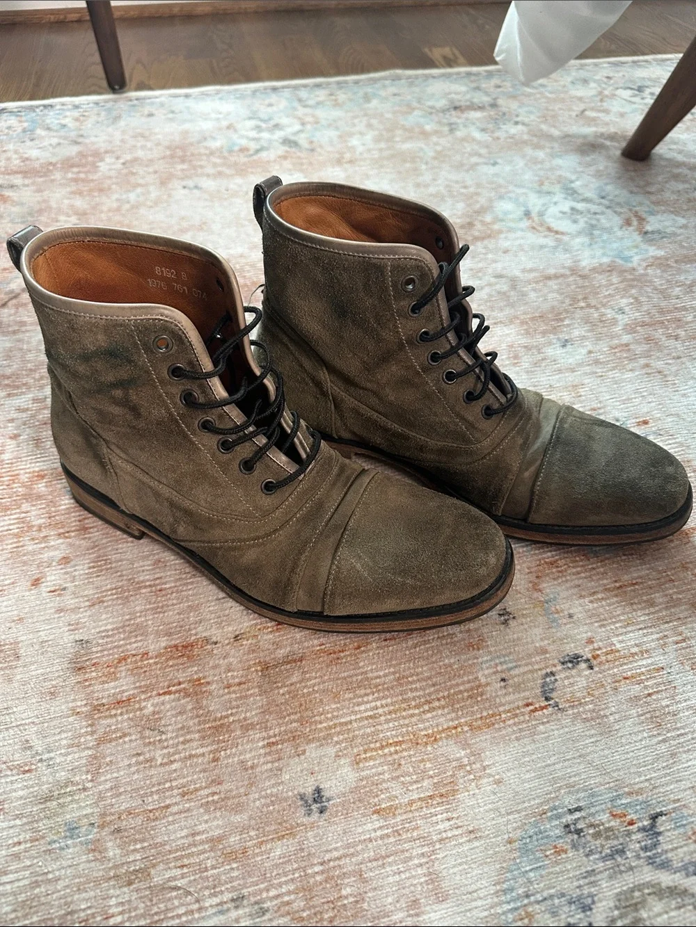 John Varvatos Olive Suede Chukka Boots